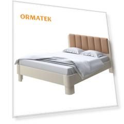 Мягкая Кровать Орматек Wood Home 2 (Экокожа Слоновая кость (сосна) с брашированием/Бронзовый перламутр) 180x220
