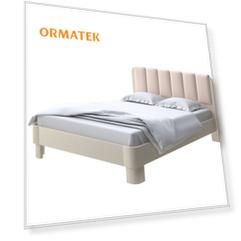 Мягкая Кровать Орматек Wood Home 2 (Экокожа Слоновая кость (сосна) с брашированием/Бежевый перламутр) 200x210