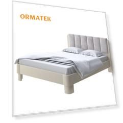 Мягкая Кровать Орматек Wood Home 2 (Ткань: Велюр Слоновая кость (сосна) с брашированием/Лофти Серый) 200x210