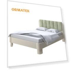 Мягкая Кровать Орматек Wood Home 2 (Ткань: Велюр Слоновая кость (сосна) с брашированием/Лофти Олива) 200x210