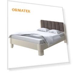 Мягкая Кровать Орматек Wood Home 2 (Ткань: Велюр Слоновая кость (сосна) с брашированием/Casa Кофейный) 200x210