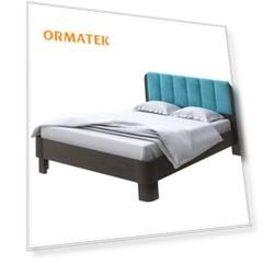 Мягкая Кровать Орматек Wood Home 2 (Ткань: Велюр Венге (сосна) с брашированием/Лофти Лазурь) 160x190