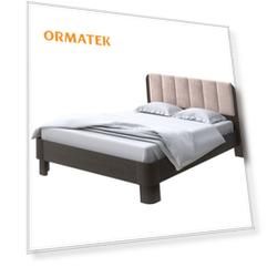 Мягкая Кровать Орматек Wood Home 2 (Ткань: Велюр Венге (сосна) с брашированием/Лофти Мокко) 200x190