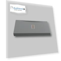Душевой поддон из искусственного камня Good Door  Flow графит 100x80 ЛП00101
