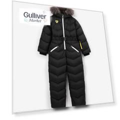 Комбинезон зимний на искусственном утеплителе чёрный для девочки Gulliver (110) ...
