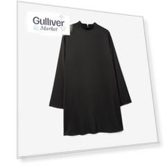 Платье прямое с акцентом на спинке черное GLVR (XL)