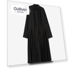 Платье прямой свободной формы с защипами на передней части черное GLVR (S)