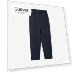 Брюки с высокой посадкой зауженные к низу c поясом на резинке синие GLVR (L)