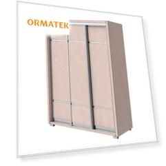 Шкаф Орматек Шкаф-купе 3х дв Orma Soft 2 (без зеркал) (Ткань: Микровелюр Manhattan Крем-брюле) 177x60
