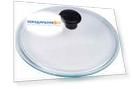Крышка стеклянная Hausmann 24см ручка Soft touch HM-CK-01 240KR