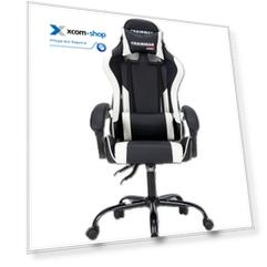 Кресло офисное Chairman CH41 7145957 экокожа, черно-белый