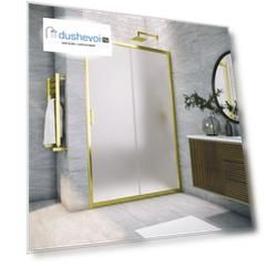 Душевая дверь в нишу Vegas-Glass ZP Tur Novo 115x200 ZP TUR NOVO 115 09 10 стекло сатин, профиль глянцевое золото