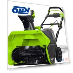 GreenWorks Снегоуборщик аккумуляторный, 40V, 51 см, бесщеточный, с 1хАКБ 4 Ач c USB и ЗУ 2600007USB4