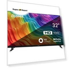 32" Телевизор DIGMA DM-LED32SBB32 2024 IPS RU, черный