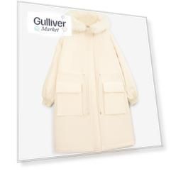 Пальто-парка на натуральном пуху молочная GLVR (S) Пальто-парка на натуральном пуху молочная GLVR (S)