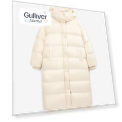 Пальто стеганое на натуральном пуху молочное GLVR (L) Пальто стеганое на натуральном пуху молочное GLVR (L)