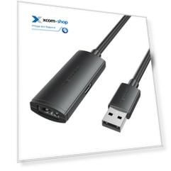 Кабель-удлинитель Vention CBKBQ активныйUSB 2.0 AM/AF с усилителем - 20м Черный