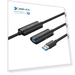 Кабель-удлинитель Vention CBMBJ активныйUSB 3.0 AM/AF с усилителем - 5м Черный