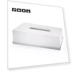 3SC Mood Deluxe White Контейнер для бумажных салфеток, 24х7х13 см, прямоугольный, настольный, цвет: белый матовый/хром (ПО ЗАПРОСУ)