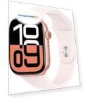 Смарт-часы Apple Watch Series 10 A2997, 42 мм, OLED, розовое золото, Sport Band ремешок, белый S/M (MWWH3LW/A)