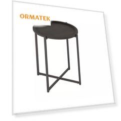 Орматек Стол журнальный Бьерн (Металл + МДФ Черный/Черный лофт) 46x46