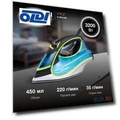 Утюг Hyundai H-SI01450 3200Вт голубой/желтый