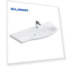Раковина «Kerama Marazzi» Riva 100 RV.wb.100Rh с крепежом фарфоровая белая глянцевая правая