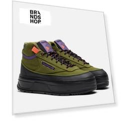 Женские ботинки Reebok Club C Geo Mid, цвет зелёный, размер 37.5 EU