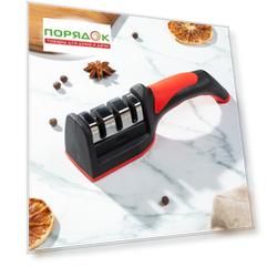 Точилка для ножей, нержавеющая сталь, 20х5х6 см, черная, Daniks, Y4-8841