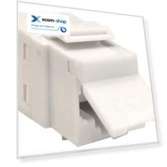 Адаптер проходной Lanmaster LAN-KCP45U6A-WH повторитель портов RJ45, неэкранированный, кат.6A, формата Keystone, белый