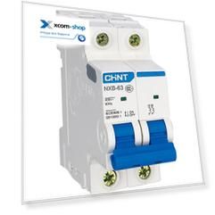 Автоматический выключатель модульный CHINT 814100 NXB-63 2P 2А 6кА х-ка D (R)