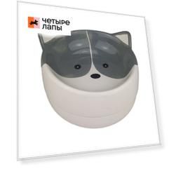 Dogman Миска керамическая 2 в 1 для кошек и собак Волчок, 200 мл и 320 мл