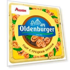Сыр полутвердый Oldenburger с грецким орехом 45% БЗМЖ, вес