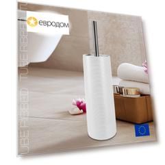 Ерш с подставкой Spirella Tube-Ribbed, белый