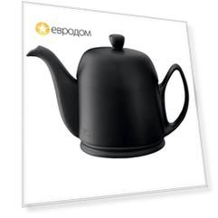 Чайник заварочный на 6 чашек Degrenne Salam Mat Black с черной крышкой