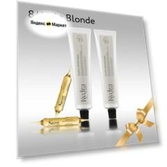 Kydra набор BOTANIQUE: 2 краски, 2 ампулы, Подарок аксессуар для волос. 8/ Light Blonde Kydra Botanique 2 шт, 60мл, Elixir of Ales с экстрактом календулы 2 ампулы, 10мл, Подарок