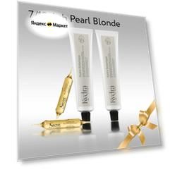 Kydra набор BOTANIQUE: 2 краски, 2 ампулы, Подарок аксессуар для волос. 7/12 Ash Pearl Blonde Kydra Botanique 2 шт, 60мл, Elixir of Ales с экстрактом календулы 2 ампулы, 10мл, Подарок