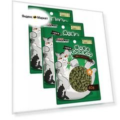 Лакомство для кошек Japan Premium Pet Гранола для выведения шерсти на основе кошачьей травы с коллагеном и гиалуроном, 3 уп х 40 г
