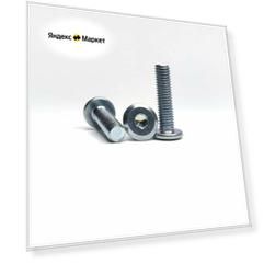 Винт мебельный DIN 7420 М8х35 с плоской головкой, оцинкованный, под шестигранник, 8 шт.