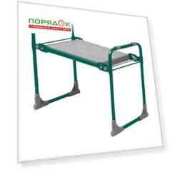 Скамейка садовая 56х30х42.5 см, складная, зеленая, Nika, СК