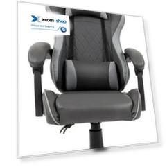 Кресло игровое Chairman game CH28 7162899 экокожа, черно-серый