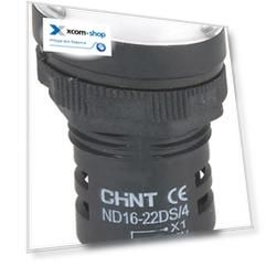 Индикатор CHINT 828112 ND16-22DS/2C белый, компактный, встр. резистор, IP65 AC/DC24В