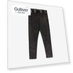 Леггинсы для девочки с эффектом варки серые Gulliver
