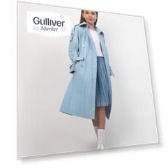 Плащ двубортный голубой Gulliver Select (116)