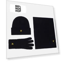 Подарочный набор Lyle & Scott Glove & Scarf & Beanie, цвет синий