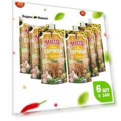 Горчица Махеевъ "Русская", классическая, острая, 140 г, 6 шт