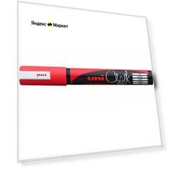 Uni Mitsubishi Pencil Маркер меловой Chalk (PWE-5M), красный, 1 шт.