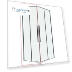 Душевая дверь Grossman Galaxy 80x195 1/2.K33.01.80.10.00
 стекло прозрачное, профиль хром