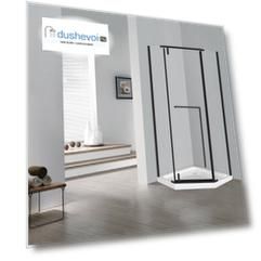 Душевой уголок Esbano Surf 100x100 ESOGS100PRB без поддона, стекло прозрачное, профиль черный