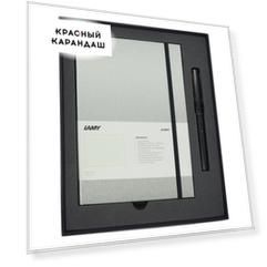 Набор ручка перьевая LAMY Al-star, F, Черный+Записная книжка, твердый переплет, А5, черный